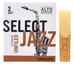 D'ADDARIO SELECT JAZZ UNFILED - stroik do saksofonu altowego 3S